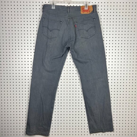 Levis 501 Gray Stone Washed Wide Leg Straight Jeans 34x32 Skater Y2K Denim Punk‎ - Picture 1 of 8